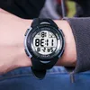 Bilek saatleri Erkekler için İzle Soğuk parlak üst düzey silikon kayış askeri bilek saati LED takvim su geçirmez dijital saat reloj de hombre 231213