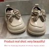 Erste Wanderer Baby Mädchen Prinzessin Schuhe Kleinkind rutschfeste flache weiche Sohle Leder Gummi Krippe schöne Butterflyknot Kleinkind 231213