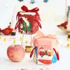 Cadeau Wrap 12pcs boîtes de bonbons de Noël hexagone goodie traiter boîte de Noël boîte d'emballage cadeau boîte de fête de vacances pour la fête de Noël 231214