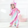 Pagliaccetti nati Baby Winter Cute Zebra Elefante Animale Cartoon Pagliaccetto Ragazzi Ragazze Onesies Unicorno Manica lunga Pigiama Costumi 231213