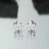 Stud Novo S925 Pure Silver Ear Stud Elegante e Elegante Jóias Presente para o Aniversário dos Melhores Amigos Q231214