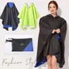 Mulheres elegantes Rain Poncho Capa de chuva impermeável com duas camadas podem usar ambos os lados ao ar livre 231225