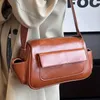 Torby wieczorowe Red Ins Crossbody Bag na jesienną zimę dla kobiet worki retro worki na ramię teksturę PU Square torebki Trend 231213