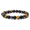 Corrente natural obsidiana hematita tigre olho contas para homens proteção de saúde magnética para mulheres alma jóias pulsera hombre 231213