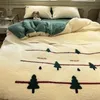 Sängkläder set kawaii broderi vinteruppsättning lyxig supermjuk varm fleece enkel dubbel täcke täcke täcke lakan 4 st hem textil 231213