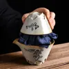 Tea Cups Creative Ceramic Travel Set 1 Teapot 2 Ivy Flower Portable Bag Home Outdoor Quick Cup Teawares 231214