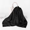 Lenços lenços hijab lenços para mulheres cetim lenço de cabelo de cetim fêmea cor de lenço sólido fêmea 90*90cm Shawls Shawls Neck Spacks for Ladies 231214