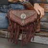 Evening Bags Celela Western Design Shoulder Bags For Women Vintage Messenger Rivet Tassel Designer Luxury Bags Ethnic Clutch Western Handbag 231213