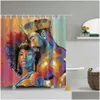 Shower Curtains Dafield African American Curtain Gray Sexy Get Naked Waterproof Polyester Washable Bathroom Bath T200711 Drop Delive Dhz7I