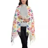 Berretti Triangolo dell'acquerello Sciarpe Infinity invernali calde da donna Set Sciarpa coperta Colore puro
