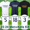 Real Madrid 23 24 Bellingham Vini Jr Jerseys de futebol Kroos Tchouameni 2023 2024 Camisa de futebol Camavinga Rodrygo Modric Camisetas Men (jogador) Uniformes de kit