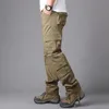 Calças masculinas Macacões Calças Cargo Militares Homens Resistentes ao Desgaste Solto Sweatpants Casual Algodão Multi Bolso Reto Combate Calças de Trabalho do Exército 231213