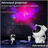 Projectorlampen Nieuwste Astronaut Sterrenhemel Projectorlamp Galaxy Star Laserprojectie USB Opladen Sfeer Kinderkamer Decor Jongen Dhwec