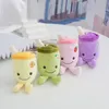 Cartoon Autumn Milk Tea Cup Plush Doll Pendant Keychain Söt ryggsäck Ornament Dekorativa dockor Festival Gift Party Favor Q831