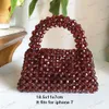 Sacos de noite Handmade Bead Bag Long Chain Hand-Woven Celebrity Handbags Design exclusivo Ladies Party Bag Top-handle Phone Purses and Handbags T231214