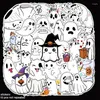 Cadeauverpakking Cartoon Ghost Stickers Halloween Decoratie Zelfklevende witte sticker voor Cup Laptop Bagage Notebook