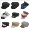 シンプルなRBハット女性メンズストリートファッションスタイルSBOYハットブラックベレー帽フラットトップキャップ男性ドロップシップキャップ220511297A
