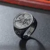 Eheringe Retro Katholischer Engel Michael Ring Herren Punk Edelstahl Ritter Saint Michael Schutz Ring Amulett Schmuck Geschenk 231213