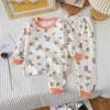 Pyjamas en coton doux et respirant pour bébés, ensemble de sous-vêtements pour enfants, ensembles de vêtements de maison en coton pour garçons et filles