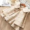 Set di abbigliamento Neonate Autunno Inverno Capispalla per bambini Abito 2 pezzi set per bambini Abiti da principessa Abiti da completo 231213