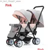 Kinderwagen# Auto-DVR-Kinderwagen# Twin-Kinderwagen, kann sitzen und liegen, vierrädriger Highland Scape-leichter Doppelsitzwagen, 04 Jahre alt, Dr. Dhivm Q231215