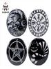 Kubooz Acrylic Pentagram Waves Moon Ear Tunnel Plugs مقاييس جسم جسم مجوهرات اختراق كامل 625 ملم 80pcs9057319