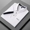 Polo da uomo manica corta abbigliamento estivo cotone slim fit tendenza business casual colletto rovesciato t-shirt polo traspirante