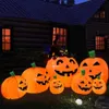 Halloween donflatables dynia dekoracja zewnętrzna z kombinacją diod LED dmuchaj impreza świąteczna dziedziniec ogrodowy wystrój trawnika 7 5 stóp Long253d