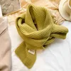 Bufandas Bufandas de cuello de punto de color sólido para mujeres Abrigos de mantón largo Bufandas de cachemira cálidas Mujer Corea Harajuku Bufanda de lana Niñas 26x160 cm 231214