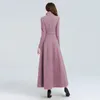 Женское шерстяное пальто, зимняя элегантная куртка, тонкий длинный Тренч, толстые теплые топы, женское винтажное платье, пальто