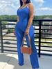 Kobiety Jumpsuits Rompers LW wydrukowane solidne kolory kombinezon kombinezonu Kobiety za okrągłe szyję Slevela Moda Podstawowe swobodne stroje 231213