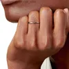 Bandringen Tiff kleine ring voor dames LOCK 925 sterling zilver 1 1 klassiek 18k roségoud dubbele rij Q231214