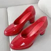 Dress Shoes Autumn Spring Designer Patent Leather High Heels Sexy Red Blue Pumps Women Large Size Office Party Wedding