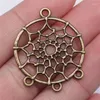 Charms 10st 28 34mm 4 Color Metal Alloy Dream Catcher Connector för DIY Jewelry Hollow Pendant Armband Making