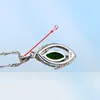 Rhombic Green Gemaakt Emerald White CZ 925 Sterling zilveren sieradensets voor dames oorschangspendantnecklaceringsbracelet46113364011673