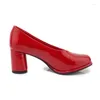 Dress Shoes Autumn Spring Designer Patent Leather High Heels Sexy Red Blue Pumps Women Large Size Office Party Wedding