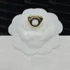 Retro koperen ringen mode klassieke 18K gouden dubbele letter vergulde ringen charme ringen met doospakket