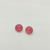 2023 Luxury quality Charm round shape stud earring with pink color in 18k gold plated have box stamp PS7509A268L