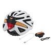 Casques de cyclisme Casque de vélo LED clignotants collants rechargeables moulés de manière interne montagne vélo de route sport chapeau de sécurité 231213