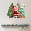 Vrolijke kerstboom en kerstman geschenkdoos muurstickers voor woonkamer slaapkamer glazen raam huis decoratieve stickers stickers