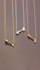 Gold Silver Rose gold Tiny Horizontal Arrow pendant chain Necklace Pendant for Women Simple Cute Sideways Arrow Necklace for Men4740469