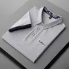 Polo da uomo manica corta abbigliamento estivo cotone slim fit tendenza business casual colletto rovesciato t-shirt polo traspirante