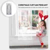 Curtain Christmas Glowing Curtains Festival LED Scene Pendant Hanging Adornment Home Trees Decorate Unique Lace Xmas Ornament Polyester