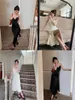 Повседневные платья, атласное шелковистое летнее длинное платье миди с разрезом на бретельках, облегающее женское черное корейское платье Y2k Party Club, сексуальные женские элегантные платья