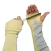 level 5 Hppe Knitted Long Arm Sleeves Protection Half Finger Cut Resistant Gloves For Kitchen Cooking Gardening