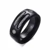 Anelli di titanio da uomo di moda per fedi nuziali anelli in acciaio in titanio puro nero drop254o