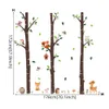 Large Size 178cmx172cm Cartoon Tree and Forest Animals Wall Stickers for Kids Room Baby Nuresry Room Bedroom Wall Decals Sticker