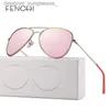 Zonnebril FENCHI zonnebril dames vintage Klassieke pilot zonnebril designer merk unisex Rijbril lunettes de soleil hommeL231214