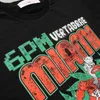 メンズTシャツヴェルターカラスビーチボーイズピュアコットンハイストリート1 1 1 1黒と白のカップルカジュアルトップトップスリーブT231214