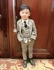 Trajes de celosía para niños, traje de chaqueta para bebés, disfraz formal, 3 uds., abrigo, pantalones, chaleco, esmoquin para niños, boda, ropa para niños 231213